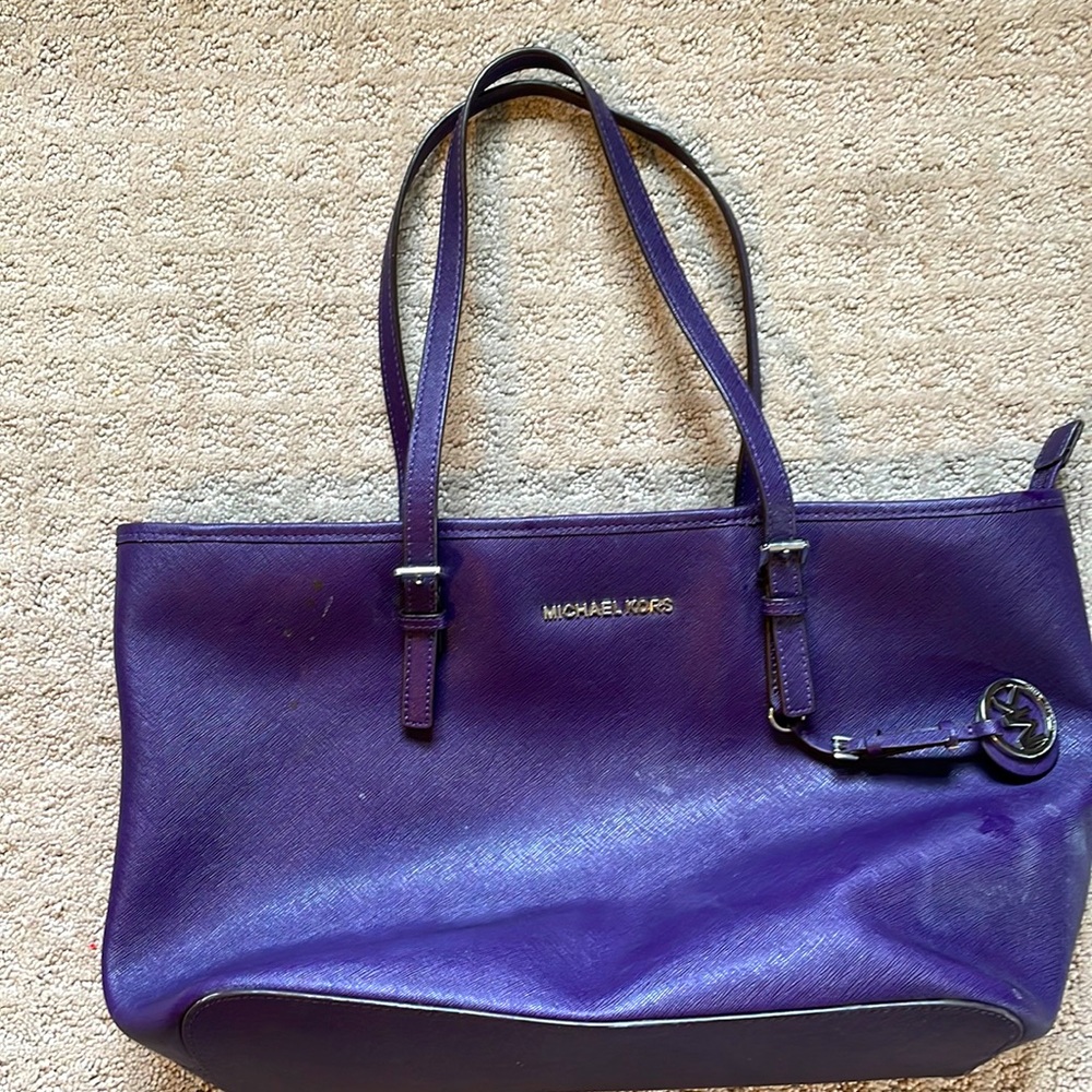 Dark purple Michael Kors tote/purse